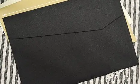 Bevel-Black 10 шт черно-белые крафт-бумажные бизнес-конверты, винтажные конверты для бизнеса, свадебные приглашения, подарочные конверты, бумажные конверты с буквами - Цвет: Bevel-Black