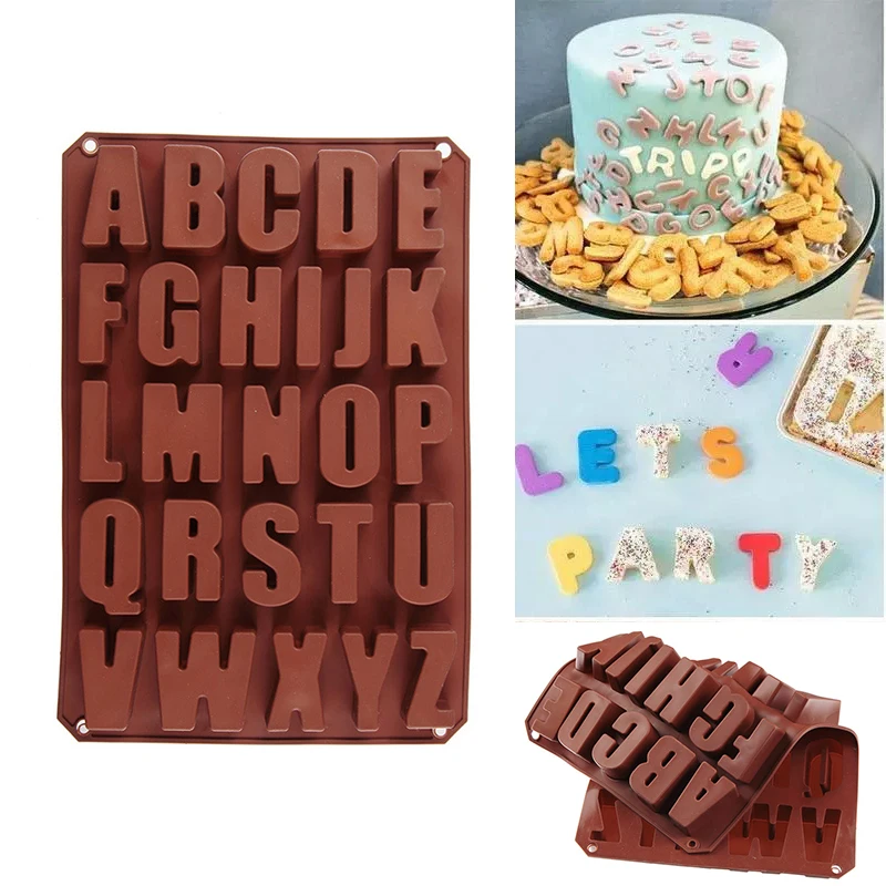 Форма для выпечки и мыла 26 дюймов силиконовая форма буквы с антипригарным