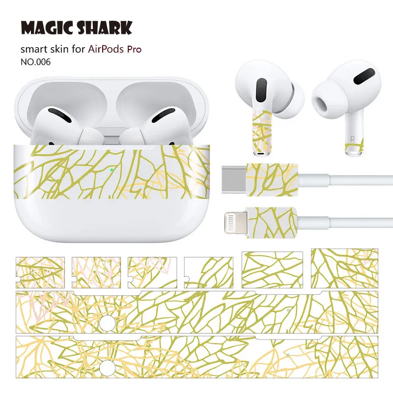  Ultra Thin Clear Leaf Flower Cartoon Panda Crayon Shinchan Stereo UV Sticker Case for Earphone Apple Airpods Pro | Мобильные