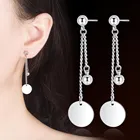 Серьги женские из серебра 925 пробы, с круглым крючком