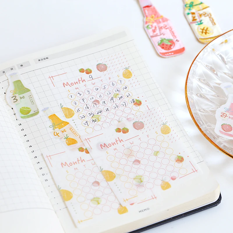 64 pcs/Pack Creative Month Calendar Writable Paper Stickers Decoration DIY Album Diary Scrapbooking Label Stationery | Канцтовары для