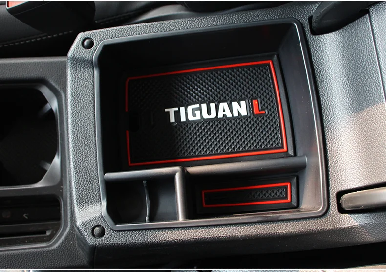 Для 2017 2018 2019 VW Tiguan mk2 Европейская версия подлокотник центральный ящик для