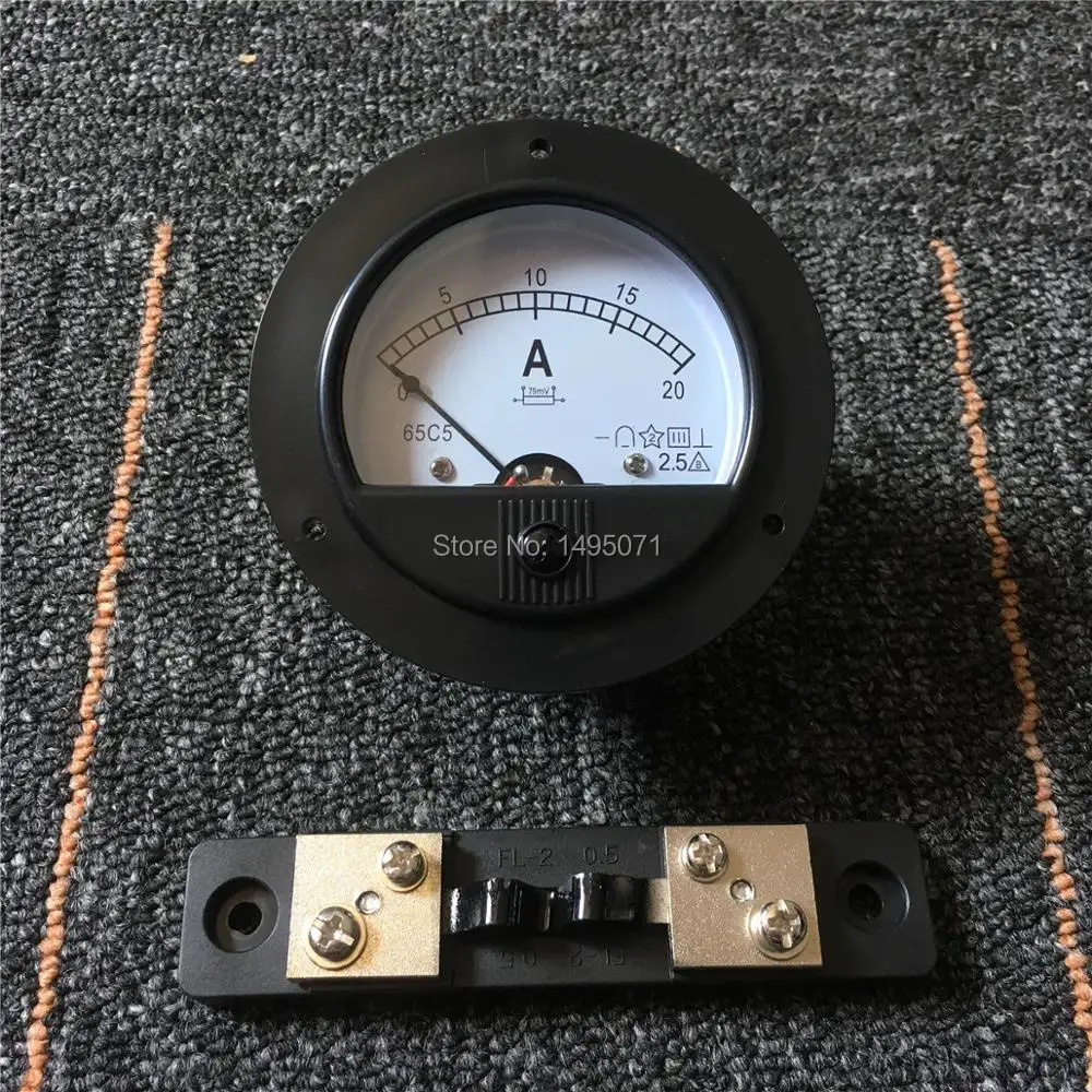 1 шт. 62C2 DC 0 20A круглая аналоговая Амперметр Панель измеритель тока механический