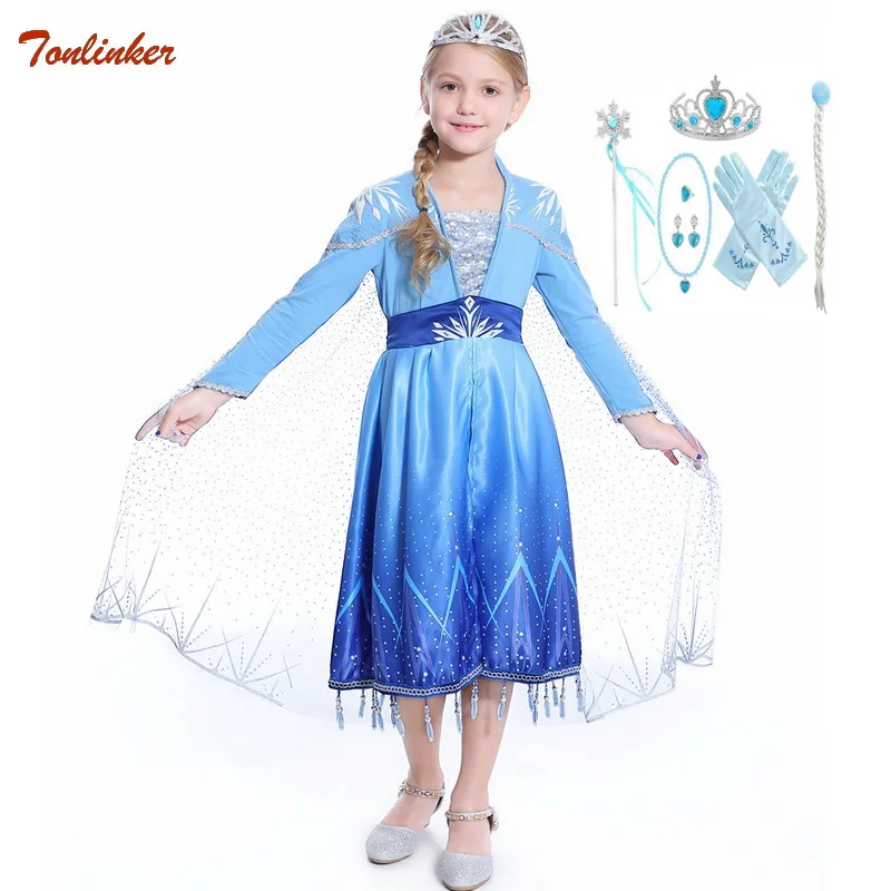 Платье принцессы из мультфильма для девочек детский костюм косплея вечернее