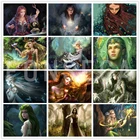 Полноразмерная круглая алмазная живопись сделай сам, аниме, игровые фигурки, наборы с крестом, 5D стразы, вышивка, настенный художественный плакат, домашний декор