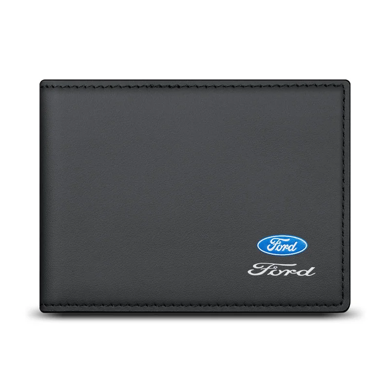 

Genuine Leather Driver's License Motor Vehicle Driving For Ford Cover Credit Id Card Holder Wallet Tarjetero Car Accessories