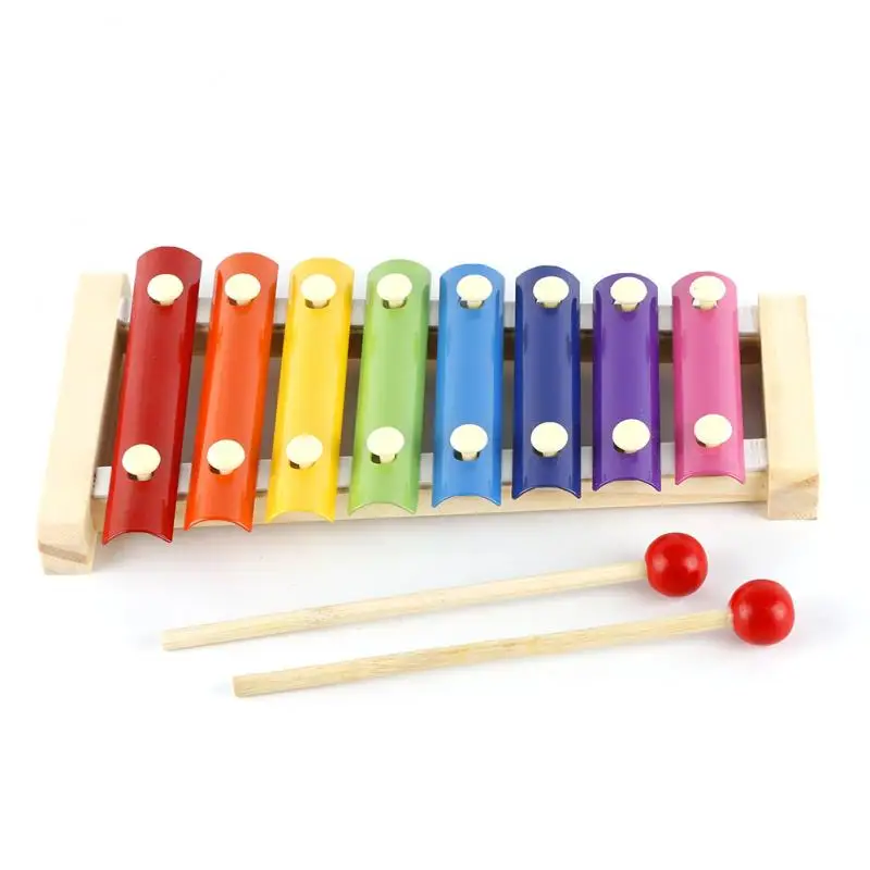 

Xylophone Toys Musical Creative Wooden Instruments 8 Notes xilofono children Baby Musical Toys Development Wooden