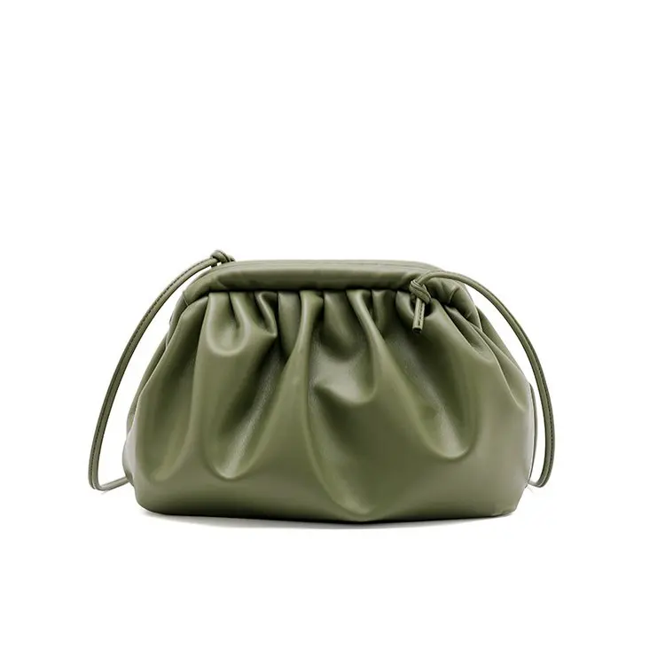 Green Small 23cm Новинка, Женская сумочка, модная, мягкая, искусственная кожа, маленькая, облачная, сумка через плечо, корейский стиль, складной зажим, женский клатч, сумка через плечо, сумка-мессенджер - Цвет: Green Small 23cm