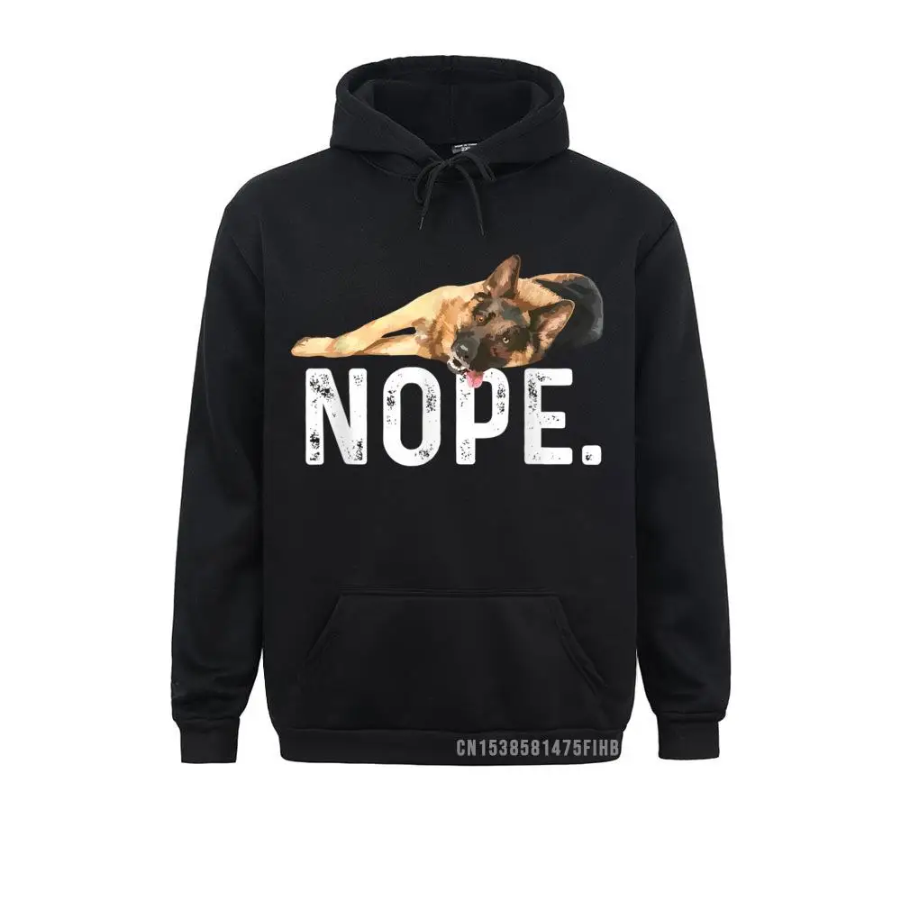 

Nope Lazy German Shepherd Dog Lover Gift Hoodie Mens Long Sleeve Sweatshirts Group Hoodies 2021 New Printed Sportswears