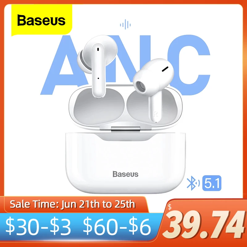 Baseus S1 наушники вкладыши TWS беспроводные ANC активное шумоподавление стерео