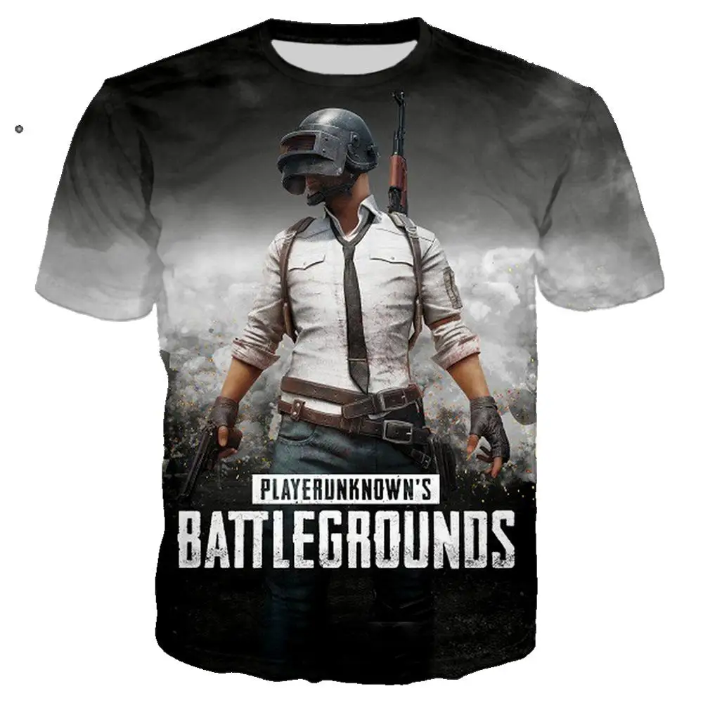 Игра PUBG 3d принт рок Летняя мужская Военная футболка модная футболка крутая цветная футболка/уличная мужская одежда - Цвет: 19
