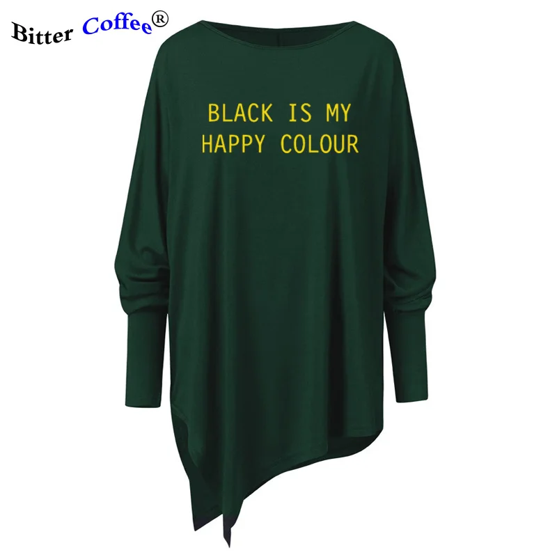 Новинка мягкая Женская Асимметричная толстовка повседневная черная рубашка с