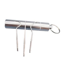 stainless steel toothpick set metal flossing tools with portable toothpick holder outdoor household travel seal storage box