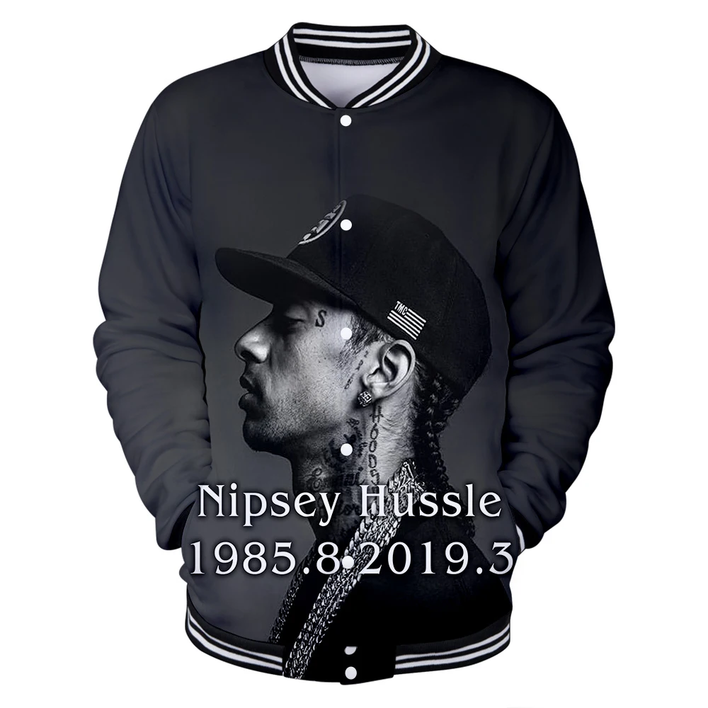 nipsey hussle 3D бейсбольная форма новые мужские/женские весенние повседневные бейсбольные куртки Harajuku Одежда Плюс Размер Уличная