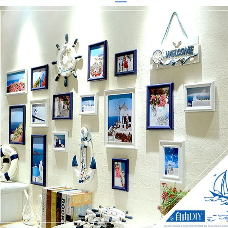 Средиземноморское ветровое украшение деревянное якорное ремесло искусство настенный крючок бирка с