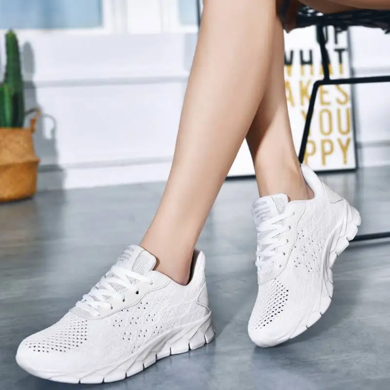 

Женские сетчатые кроссовки на шнуровке, кроссовки на плоской платформе, повседневные Мокасины, осень 2021