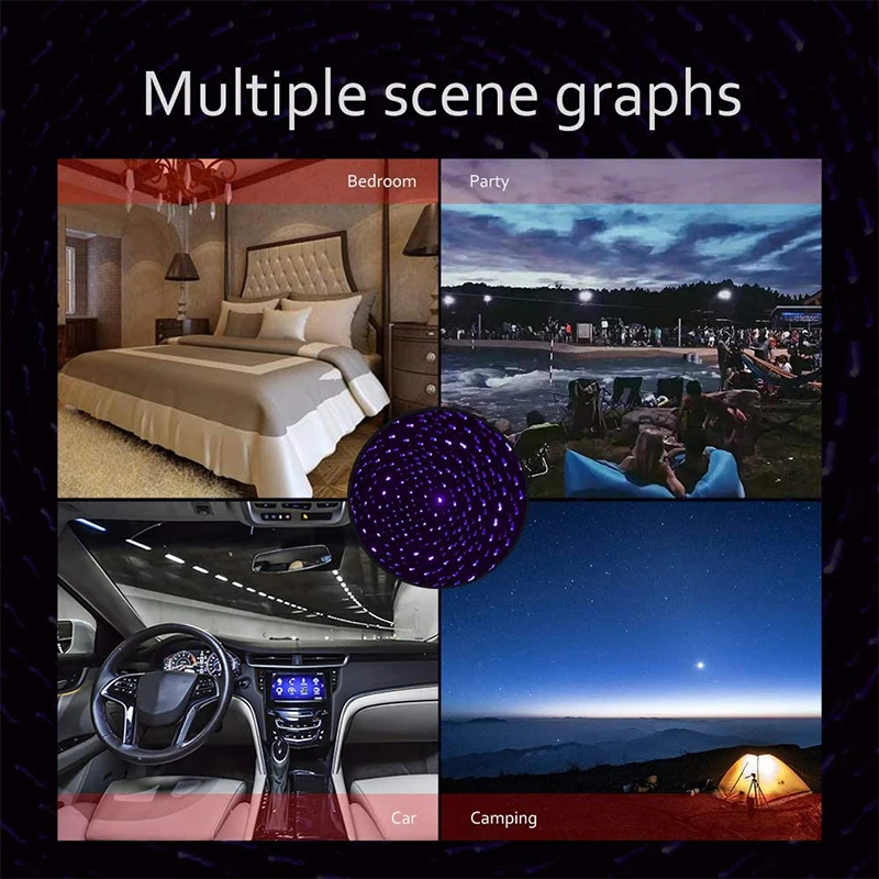 Автомобильный Usb светодиодный проектор звездного неба лампа аксессуары
