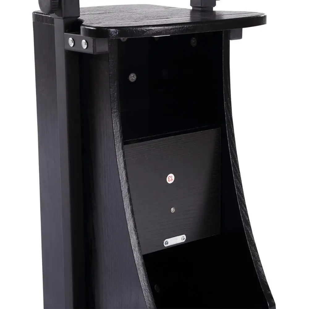 

USA Warehouse31.5" - 45.7" Height Adjustable Laptop Cart with Storage - Black