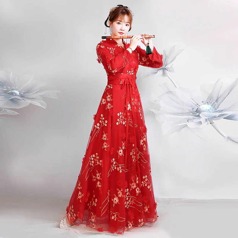 Восточное платье Hanfu Женский Китайский традиционный костюм Классическая
