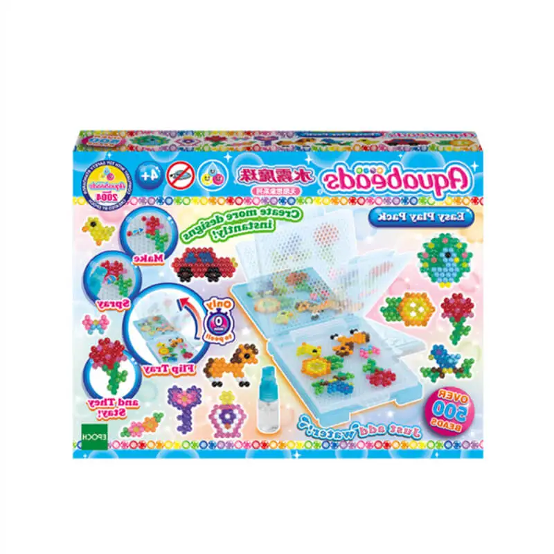 DIY 5 мм головоломка Hama Aquabeads набор бусин с водяным распылением шарики игры 3D