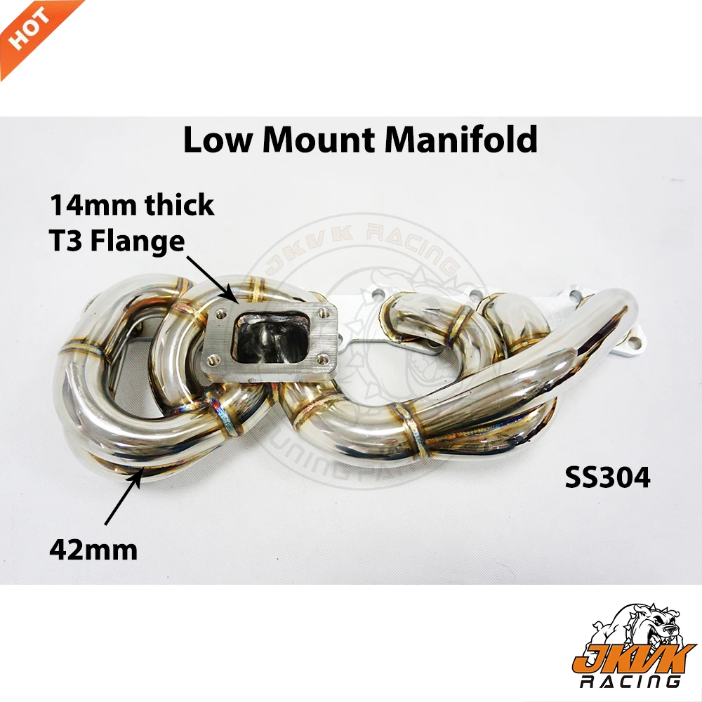 Выпускной коллектор JKVK RACING Skyline R32 R33 R34 RB20 RB25 RB20DET RB25DET с низким креплением T3 Turbo