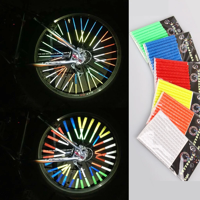 

Bicycle Lights Wheel Spokes Clip Tube Bicycle Reflective Warning Night Reflective Sticker Bicycle Accessories Luminous Stickers