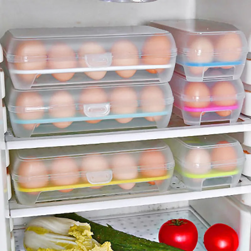 

15 Grids Eggs Storage Box Refrigerator Fresh Food Container Case Portable Wild Picnic Egg Organizer Egg Box Holder Kitchen Tool