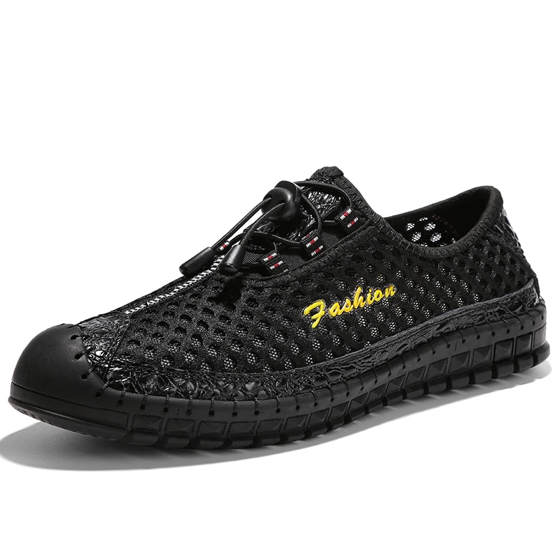 

Breathable Men Shoes Men's Mesh Summer Mesh Sneakers Casual Slip-on Sandals Shoes Big Size 48