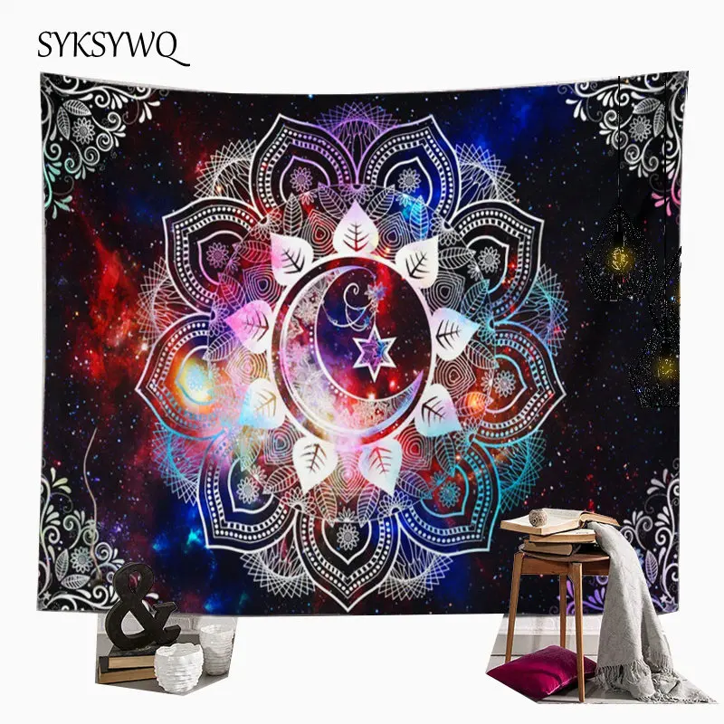 Гобелен с мандалой настенная простыня настенный ковер Настенный Ковер | Дом и сад