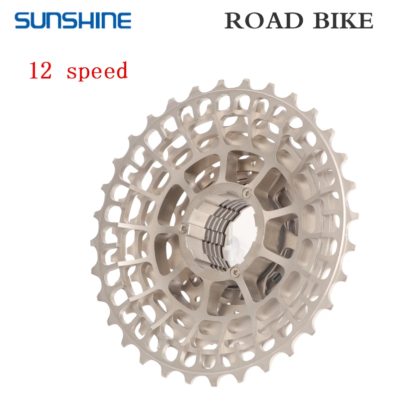 SunShine 12v Cassette Bicycle Sprocket 12 Speed Road Bike Relationship Freewheel 12s Ratchet 28/32/34T Ultralight for Shimano HG