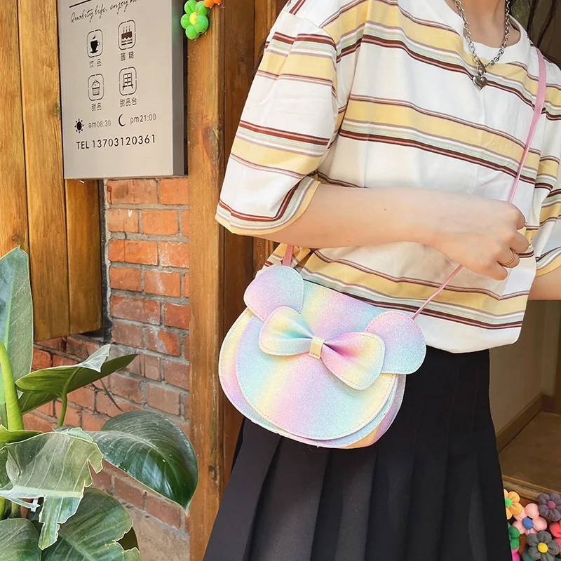 Weysfor Children Toddler Baby Girls Princess Shoulder Bags Handbag Toddler Baby PU Mini Cute Butterfly Bow Tie Messenger Bags