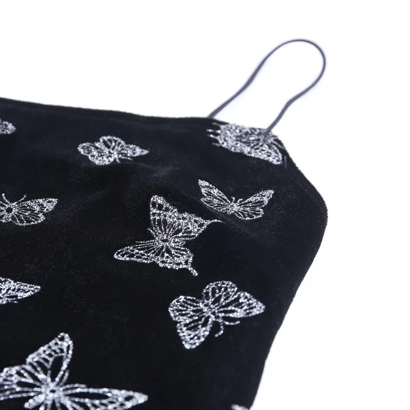 

SVOKOR Starry Print Dark Balck Drsses Women Summer Sling Sleeveless Street Party Woman Clothes Mini Bodycon Earth Stars Moon