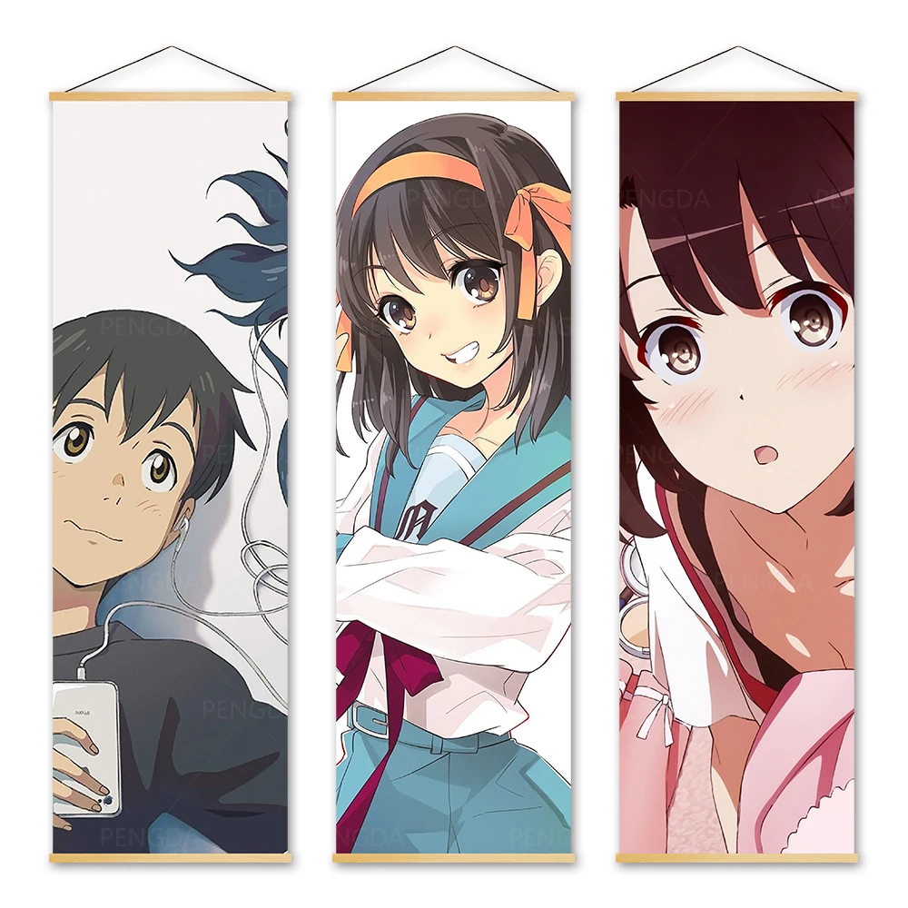 

Настенная Картина на холсте сузумия Харухи No Yuutsu картины постер деревянный свиток подвесная картина анимация домашний Декор Гостиная