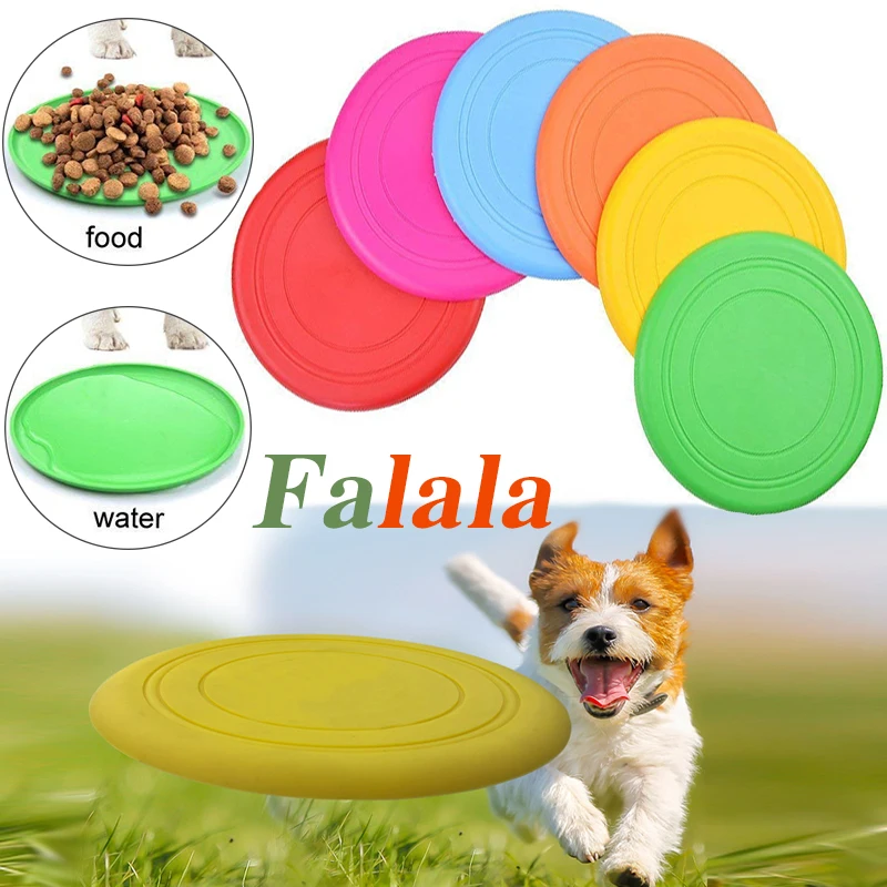 

1 шт., силиконовая игрушка-тарелка для собак