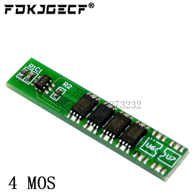 Защитная плата аккумулятора 1S 7.5A 10A 15A 3 7 V Li-Ion 3MOS 4MOS 6MOS BMS PCM для литиевой батареи 18650