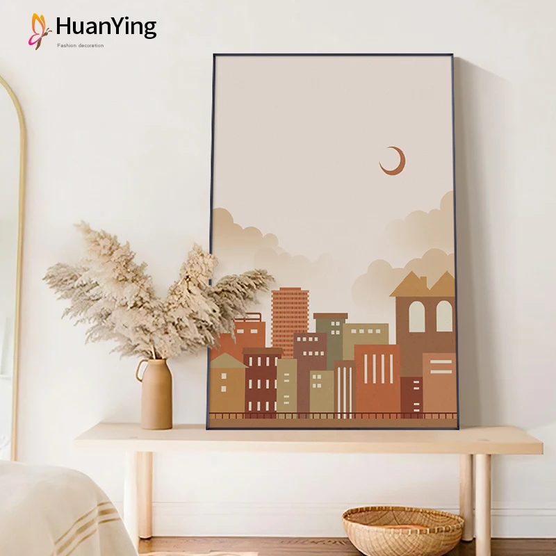 

City Landscape Modern Living Room Decoration Painting Nordic Watercolor Art Posters and Prints Home Decor Wall Canvas Pictures