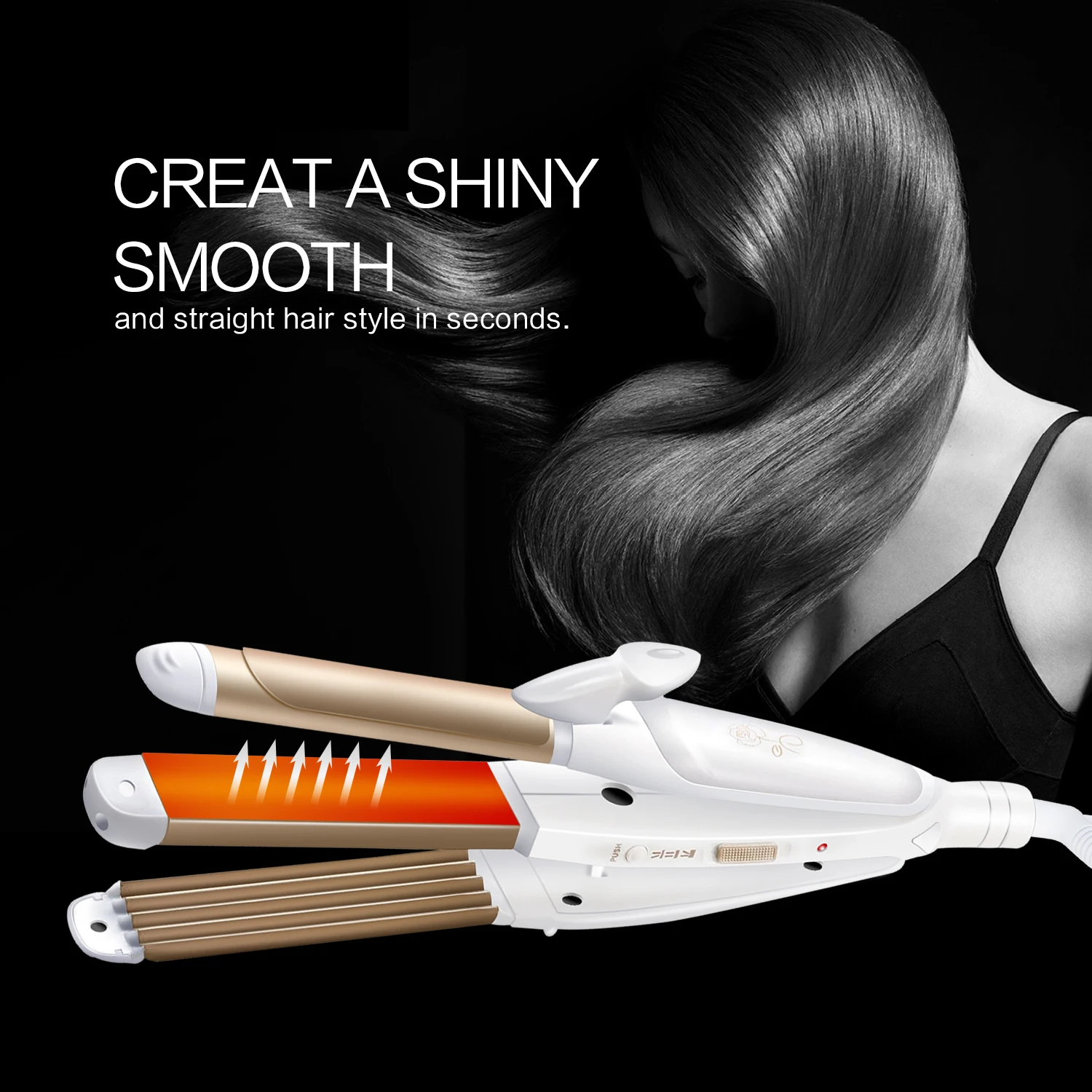 

Hair Straightener Multifunction Hair Straigntening Curler Ceramic Coating Plates Straight Fast Heating Hairstyle Curling Tool
