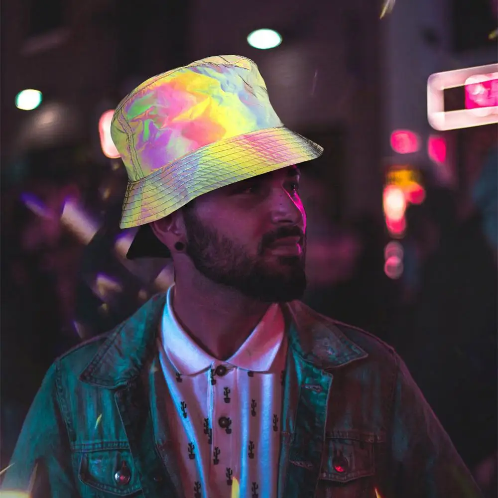 Светоотражающая разноцветная Кепка унисекс для рыбий глаз ночного бега