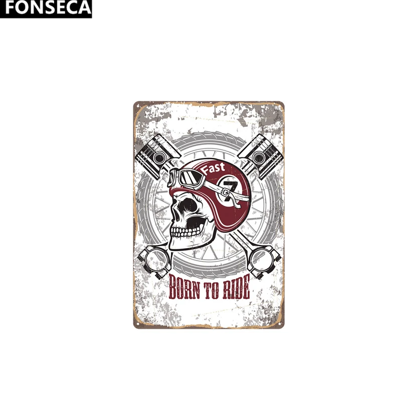 2020 новые мотоциклетные знаки черепа волка металлические таблички Украшение на
