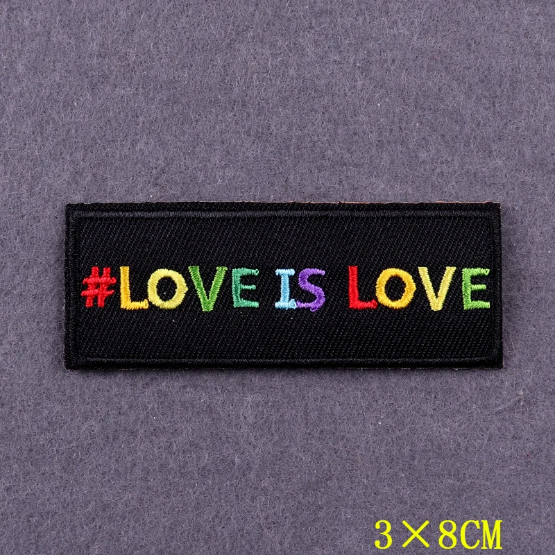 Нашивки Love is ЛГБТ-патчи для геев гордости патчи одежды наклейки радужные нашивки