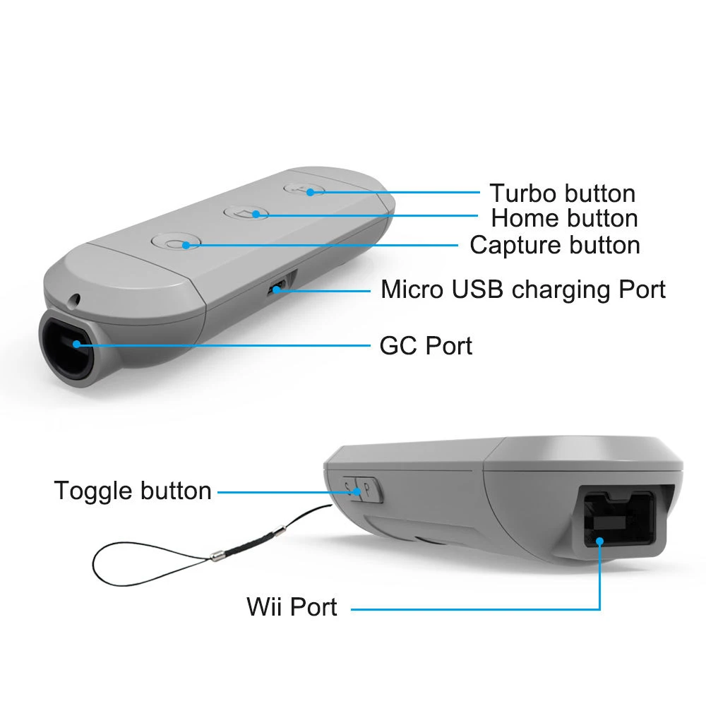 Мощный Портативный беспроводной Bluetooth-адаптер для геймпада/Wii/NES/SNES классический