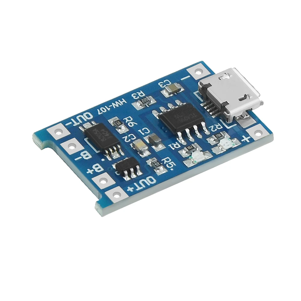 10 шт. Micro USB 5 в 1 а 18650 TP4056 модуль зарядного устройства литиевой батареи зарядная