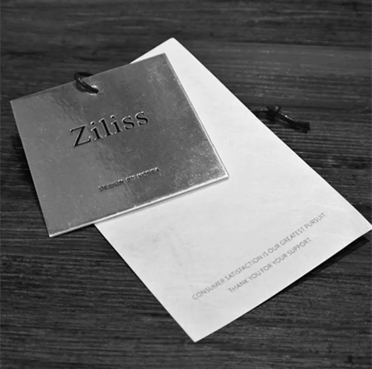 1000 компл./лот по индивидуальному заказу логотип серебро картон бумага Hangtag