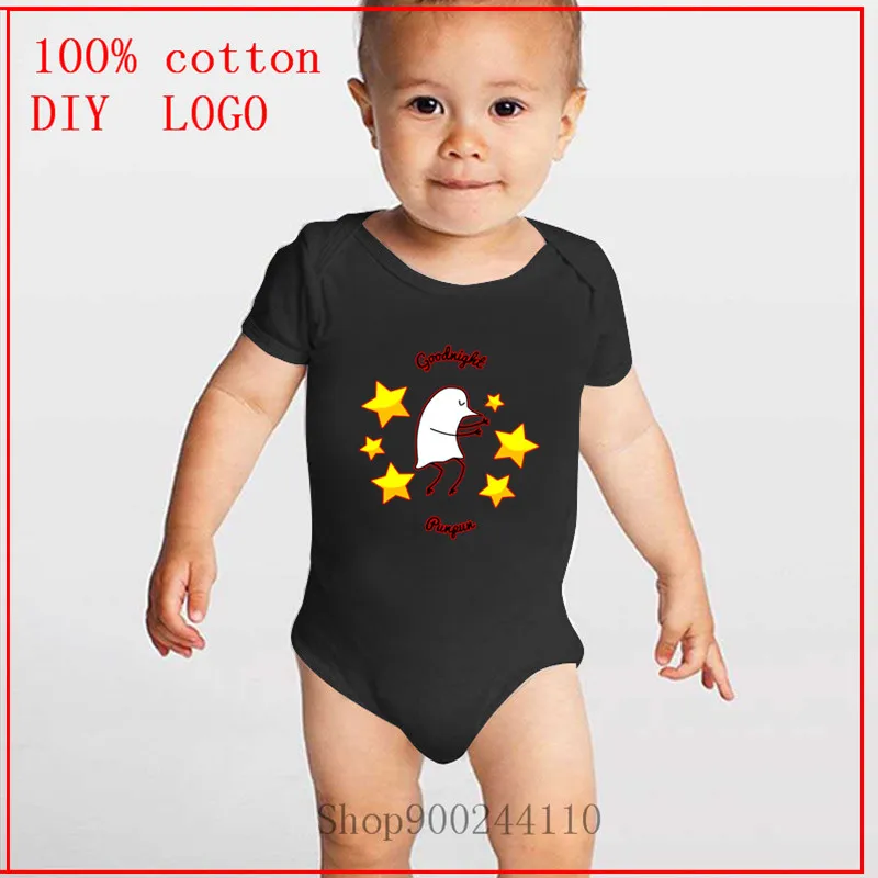 

Goodnight Punpun Oyasumi PunPun black Designs Bodysuit Baby Newborn Baby Summer Rompers Unisex Baby Jumpsuit Ropa de bebe Sleeve