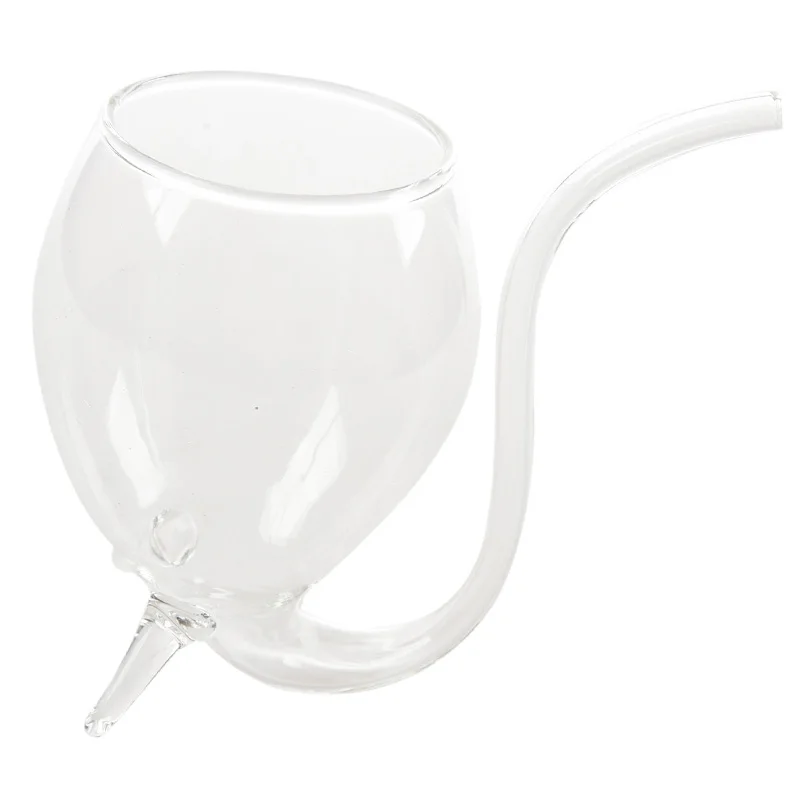 Wine Whiskey Glass Heat Resistant Sucking Juice Milk Cup Tea With Drinking Tube Straw | Дом и сад