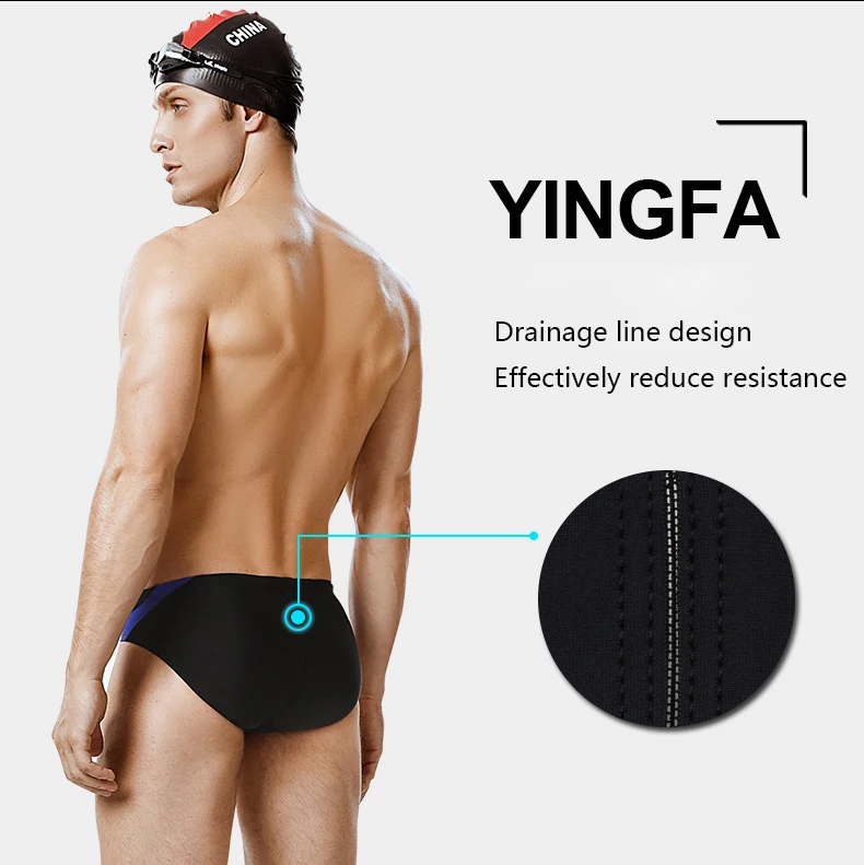 Yingfa Mens Swimming Trunks Professional Swimsuit Competitive Swim Shorts Male Swim Trunks Pool Boys Swimwear Chlorine Resistant
