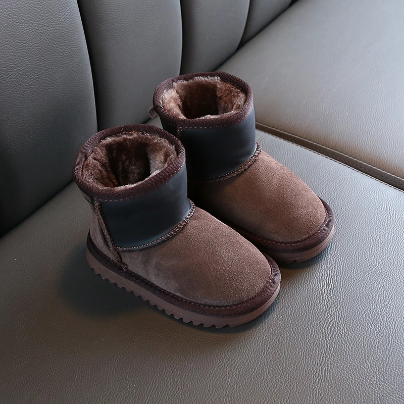 Зимние ботинки для девочек новинка 2020 теплые из натуральной кожи и замши