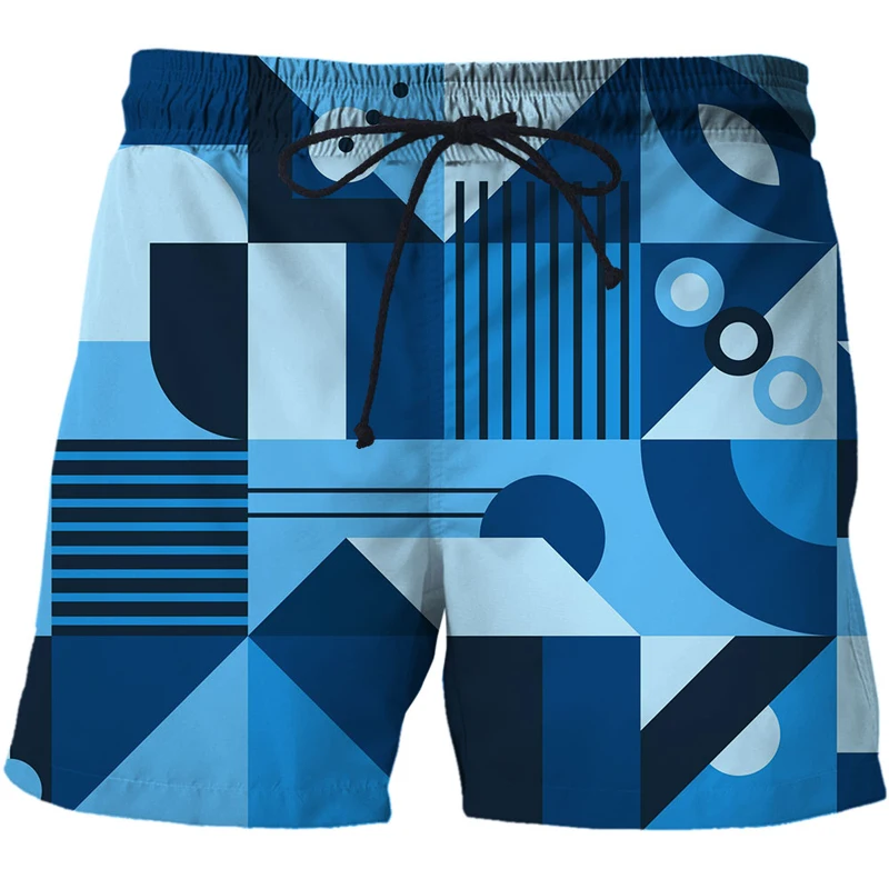 printed 3d beach pants Mens Swim Shorts Surf Wear 3d Geometric pattern pattern harajuku Streetwear beach shorts board shorts