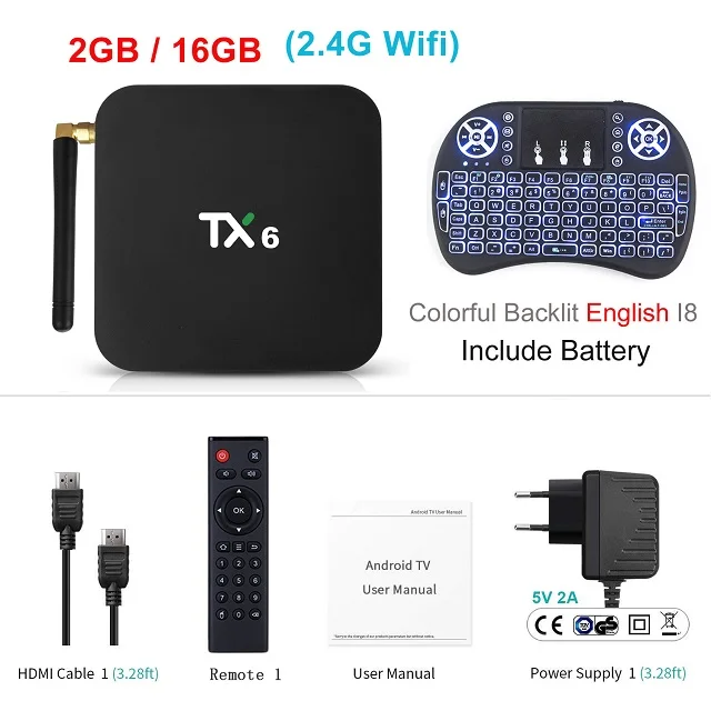 2GB 16GB add i8 TX6 ТВ приставка android 9,0 Allwinner H6 4 Гб DDR3 32 ГБ/64 Гб EMMC 2,4 ГГц 5 ГГц WiFi BT4.1 поддержка 4 к H.265 телеприставка Youtube плеер - Цвет: 2GB 16GB add i8