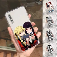 kakegurui anime manga cartoon phone case transparent for xiaomi 11 10t pro redmi note 7 8 8t 9 9s 10 max 9a 9t shell cover coque